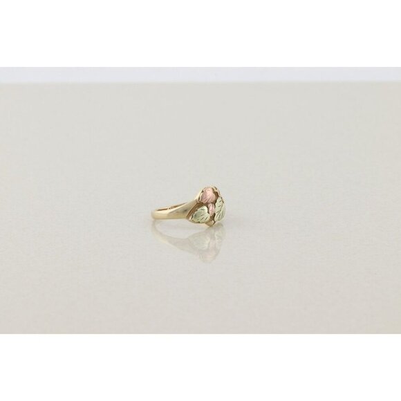 10k Yellow Gold Black Hills Gold Leaf Ring Size 7 - Picture 5 of 9